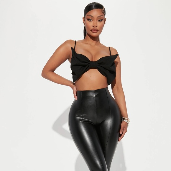 Fashion Nova Birthday Girl Bow Top - Black - Picture 5 of 7